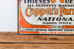 Early Capper's Farmer Tin Sign Vintage Farmhouse Decor - Eagle's Eye Finds