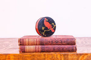 Cardinal Typewriter Ribbon Tin Vintage Bird Decor