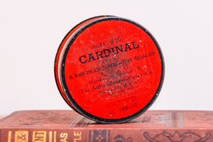 Cardinal Typewriter Ribbon Tin Vintage Bird Decor