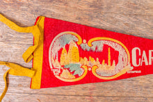 Load image into Gallery viewer, Carlsbad Caverns National Park New Mexico Vintage Red Felt Pennant Wall Decor - Eagle&#39;s Eye Finds
