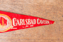 Load image into Gallery viewer, Carlsbad Caverns National Park New Mexico Vintage Red Felt Pennant Wall Decor - Eagle&#39;s Eye Finds
