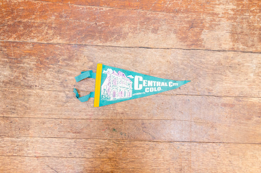Central City Colorado Felt Pennant Vintage MCM Wall Decor