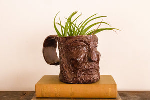 Ceramic Face Mug Vintage Kitschy Oddity Shelf Decor
