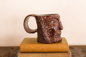 Ceramic Face Mug Vintage Kitschy Oddity Shelf Decor