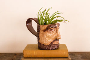 Ceramic Head Mug Vintage Kitschy Oddity Shelf Decor