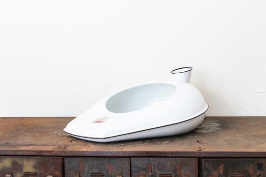 Cesco Enamelware Bedpan Vintage Hospital Ware Decor - Eagle's Eye Finds