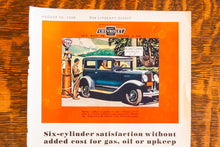 Load image into Gallery viewer, 1930 Chevrolet Six Car Ad Vintage Chevy Automobile Ephemera
