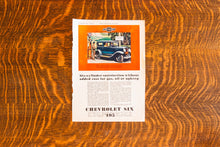 Load image into Gallery viewer, 1930 Chevrolet Six Car Ad Vintage Chevy Automobile Ephemera
