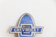 Load image into Gallery viewer, Chevy Radiator Badge Vintage Porcelain Enamel Chevrolet - Eagle&#39;s Eye Finds
