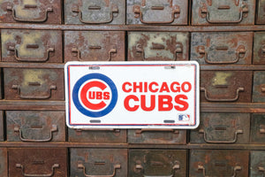 Chicago Cubs Baseball License Plate Vintage Sports Booster Wall Decor