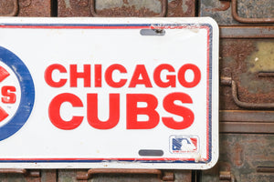 Chicago Cubs Baseball License Plate Vintage Sports Booster Wall Decor