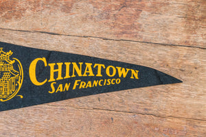 Chinatown San Francisco Retro Felt Pennant Vintage California Wall Decor