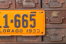 Load image into Gallery viewer, Colorado 1933 License Plate Vintage Wall Hanging Decor - Eagle&#39;s Eye Finds
