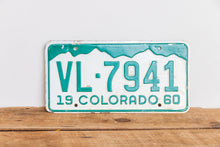 Load image into Gallery viewer, Colorado 1960 License Plate Vintage Green and White CO Wall Hanging Decor VL-7941 - Eagle&#39;s Eye Finds
