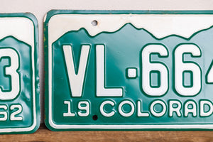 Colorado 1962 License Plate Pair Vintage NOS Green CO Wall Hanging Decor - Eagle's Eye Finds