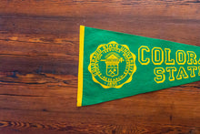 Load image into Gallery viewer, Colorado State University Felt Pennant Vintage CSU Wall Decor
