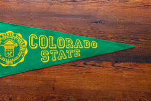 Colorado State University Felt Pennant Vintage CSU Wall Decor