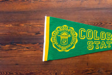 Load image into Gallery viewer, Colorado State Green Felt Pennant Vintage University Wall Decor
