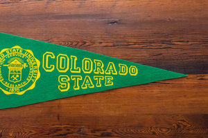 Colorado State Green Felt Pennant Vintage University Wall Decor