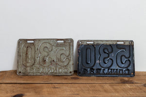 530 Connecticut 1924 License Plate Pair 3 Digit Low Number Vintage Wall Decor - Eagle's Eye Finds