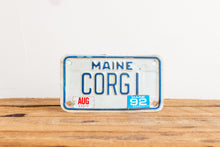 Load image into Gallery viewer, Corgi Maine Vanity Motorcycle License Plate Vintage Dog Wall Decor - Eagle&#39;s Eye Finds
