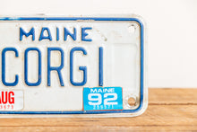 Load image into Gallery viewer, Corgi Maine Vanity Motorcycle License Plate Vintage Dog Wall Decor - Eagle&#39;s Eye Finds
