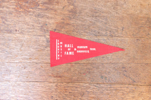 Country Music Hall of Fame Tennessee Felt Pennant Vintage Red Nashville Wall Decor - Eagle's Eye Finds