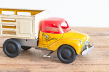 Load image into Gallery viewer, Courtland Stake Wind Up Toy Truck Vintage Tin Litho Walt Reach Mechanical Vehicle - Eagle&#39;s Eye Finds
