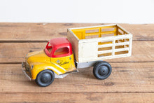 Load image into Gallery viewer, Courtland Stake Wind Up Toy Truck Vintage Tin Litho Walt Reach Mechanical Vehicle - Eagle&#39;s Eye Finds
