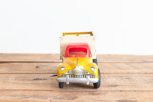 Courtland Stake Wind Up Toy Truck Vintage Tin Litho Walt Reach Mechanical Vehicle - Eagle's Eye Finds