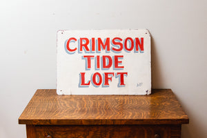 Crimson Tide Loft Vintage Alabama Sign Painted Metal Wall Decor