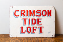 Load image into Gallery viewer, Crimson Tide Loft Vintage Alabama Sign Painted Metal Wall Decor
