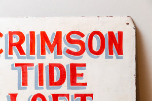 Crimson Tide Loft Vintage Alabama Sign Painted Metal Wall Decor