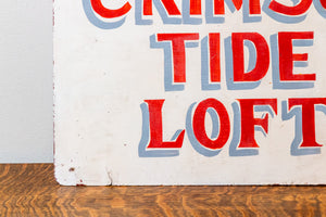 Crimson Tide Loft Vintage Alabama Sign Painted Metal Wall Decor