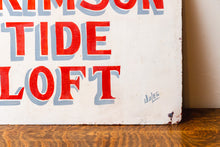 Load image into Gallery viewer, Crimson Tide Loft Vintage Alabama Sign Painted Metal Wall Decor
