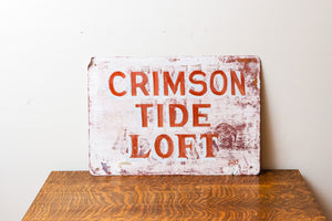 Crimson Tide Loft Vintage Alabama Sign Painted Metal Wall Decor