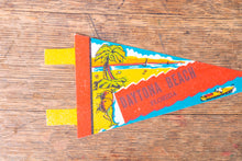 Load image into Gallery viewer, Daytona Beach Florida Colorful Felt Pennant Vintage Wall Decor - Eagle&#39;s Eye Finds
