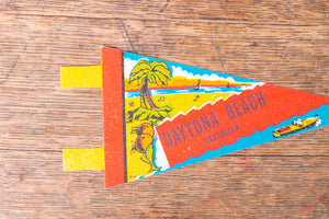 Daytona Beach Florida Colorful Felt Pennant Vintage Wall Decor - Eagle's Eye Finds