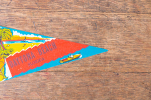 Daytona Beach Florida Colorful Felt Pennant Vintage Wall Decor - Eagle's Eye Finds