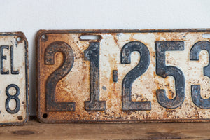 Delaware 1928 License Plate Pair Vintage YOM Original Paint Car Decor 21-253 - Eagle's Eye Finds