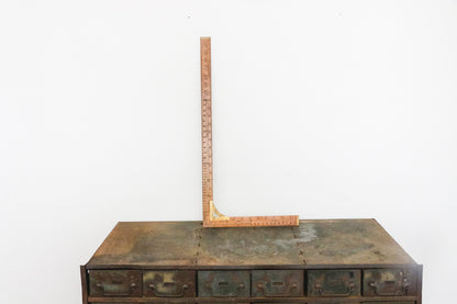 Detmer Woolen Tailor Square's Ruler Vintage Boxwood Tailor Waist Measure - Eagle's Eye Finds
