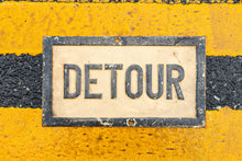 Load image into Gallery viewer, New York Detour Street Sign Vintage Black and White Grungy Wall Decor
