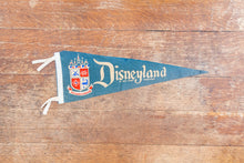 Load image into Gallery viewer, Disneyland Magic Kingdom Felt Pennant Vintage Blue Kid&#39;s Wall Decor
