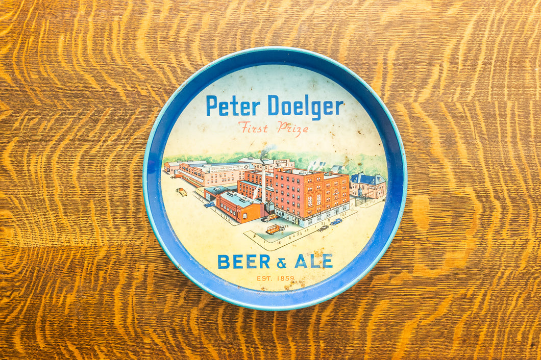 Peter Doelger Beer Tray Brewery Bar Decor Factory Graphic