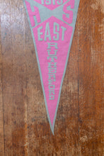 Load image into Gallery viewer, East Rutherford 1919 Pink and Grey Felt Pennant Vintage High School Decor - Eagle&#39;s Eye Finds
