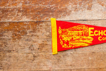 Load image into Gallery viewer, Echo Lake Park Colorado Felt Pennant Vintage Red Wall Decor
