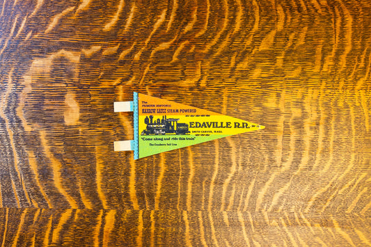 Edaville Railroad Massachusetts Felt Pennant Vintage Mini Locomotive Decor