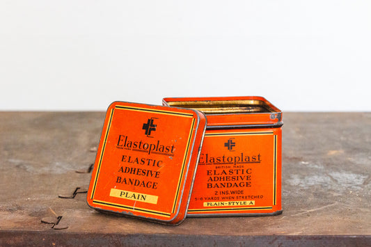Elastoplast Bandage Tin Vintage Medical Bathroom Decor Advertising Tin - Eagle's Eye Finds