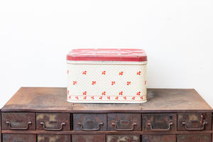 Empeco Bread Tin Chic Kitchen Storage Decor Vintage Red Polka Dots and Leaves - Eagle's Eye Finds