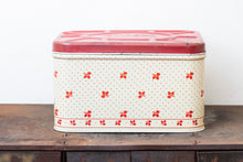 Load image into Gallery viewer, Empeco Bread Tin Chic Kitchen Storage Decor Vintage Red Polka Dots and Leaves - Eagle&#39;s Eye Finds

